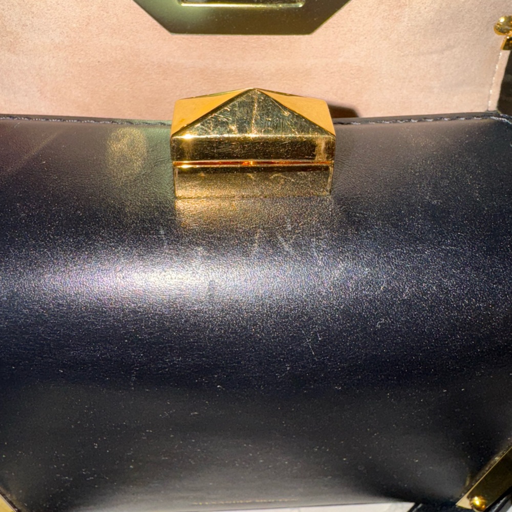Alexander McQueen Black Crossbody with Gold Details - Picture 9 of 16